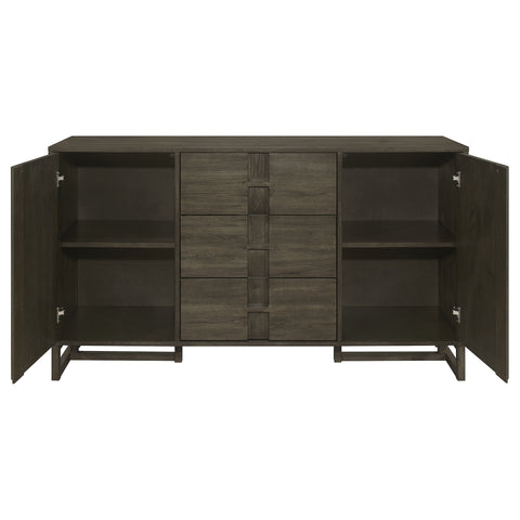 Dominick 3-drawer Storage Dining Sideboard Buffet Dark GreyDark Grey