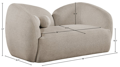 Laurel 68" Fabric Upholstered Loveseat, 1 Piece
