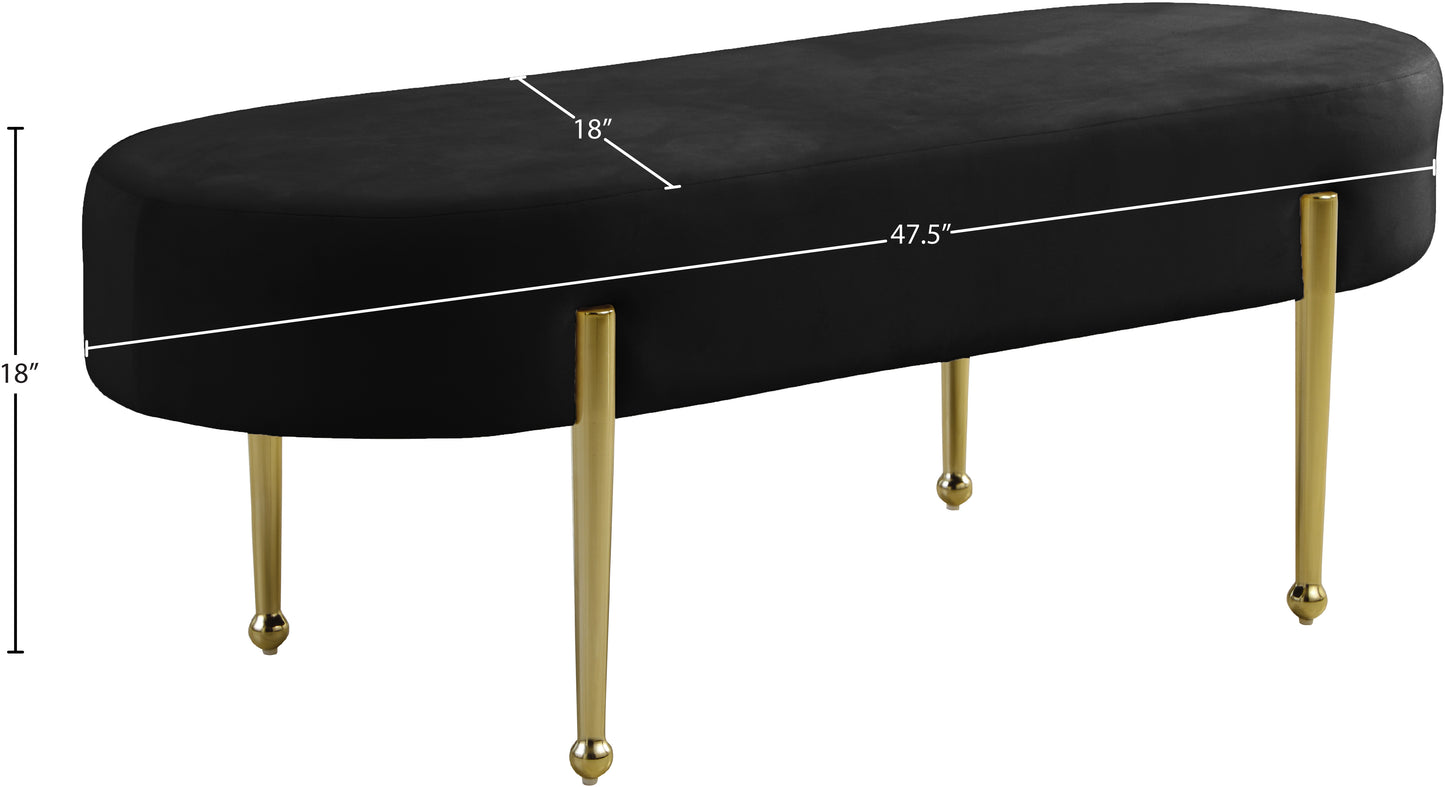 vector black velvet bench black