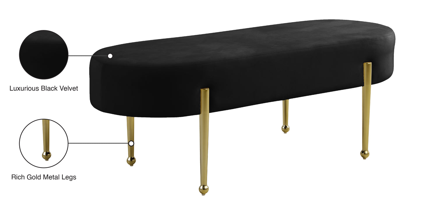 vector black velvet bench black