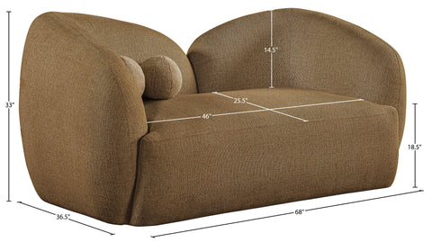 Laurel 68" Fabric Upholstered Loveseat, 1 Piece