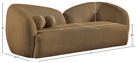 Laurel 91" Fabric Upholstered Sofa, 1 Piece
