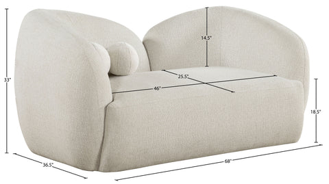 Laurel 68" Fabric Upholstered Loveseat, 1 Piece