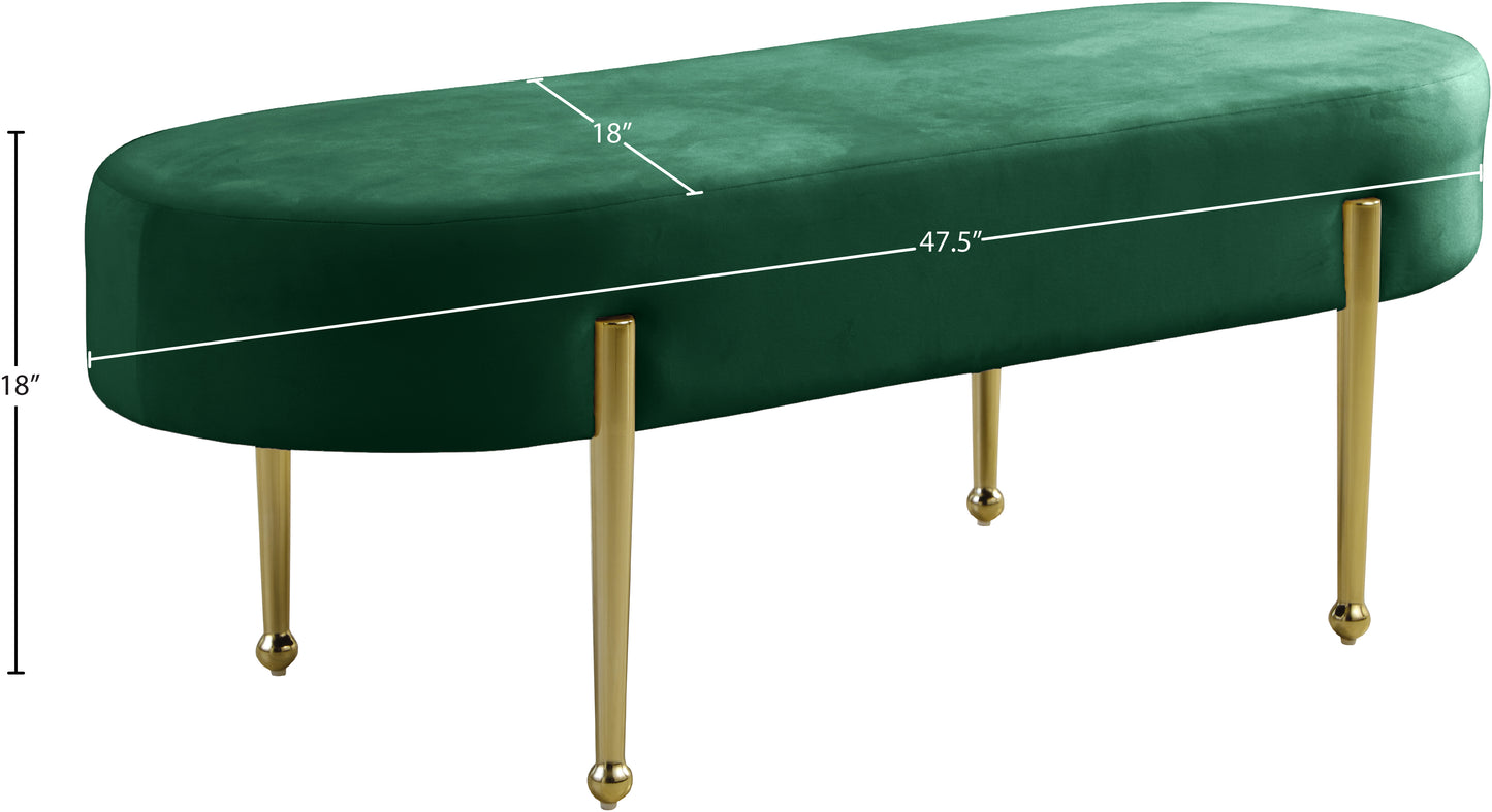 vector green velvet bench green