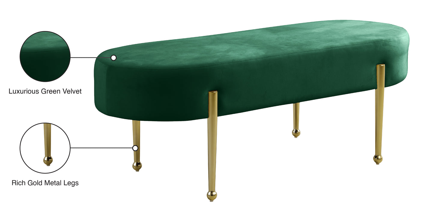 vector green velvet bench green