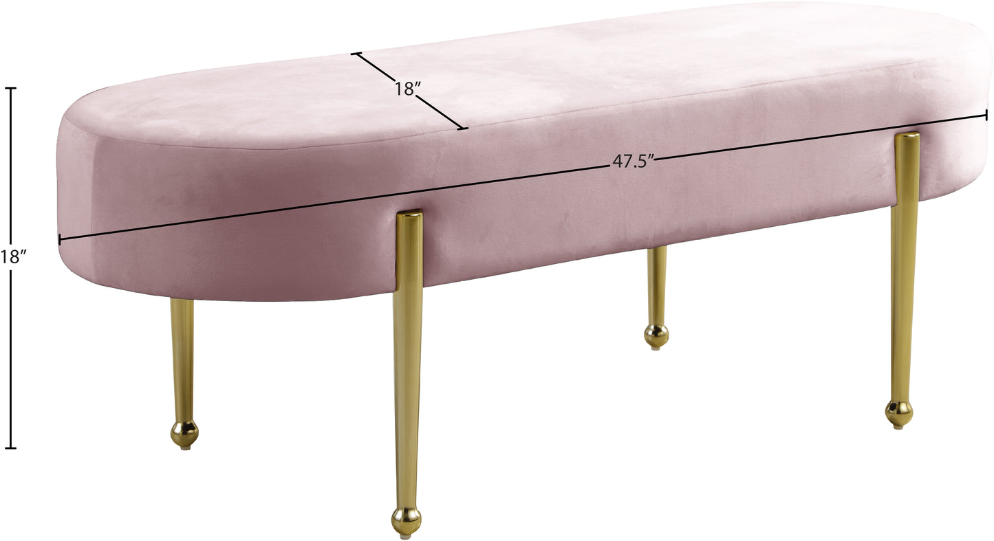 vector pink velvet bench pink