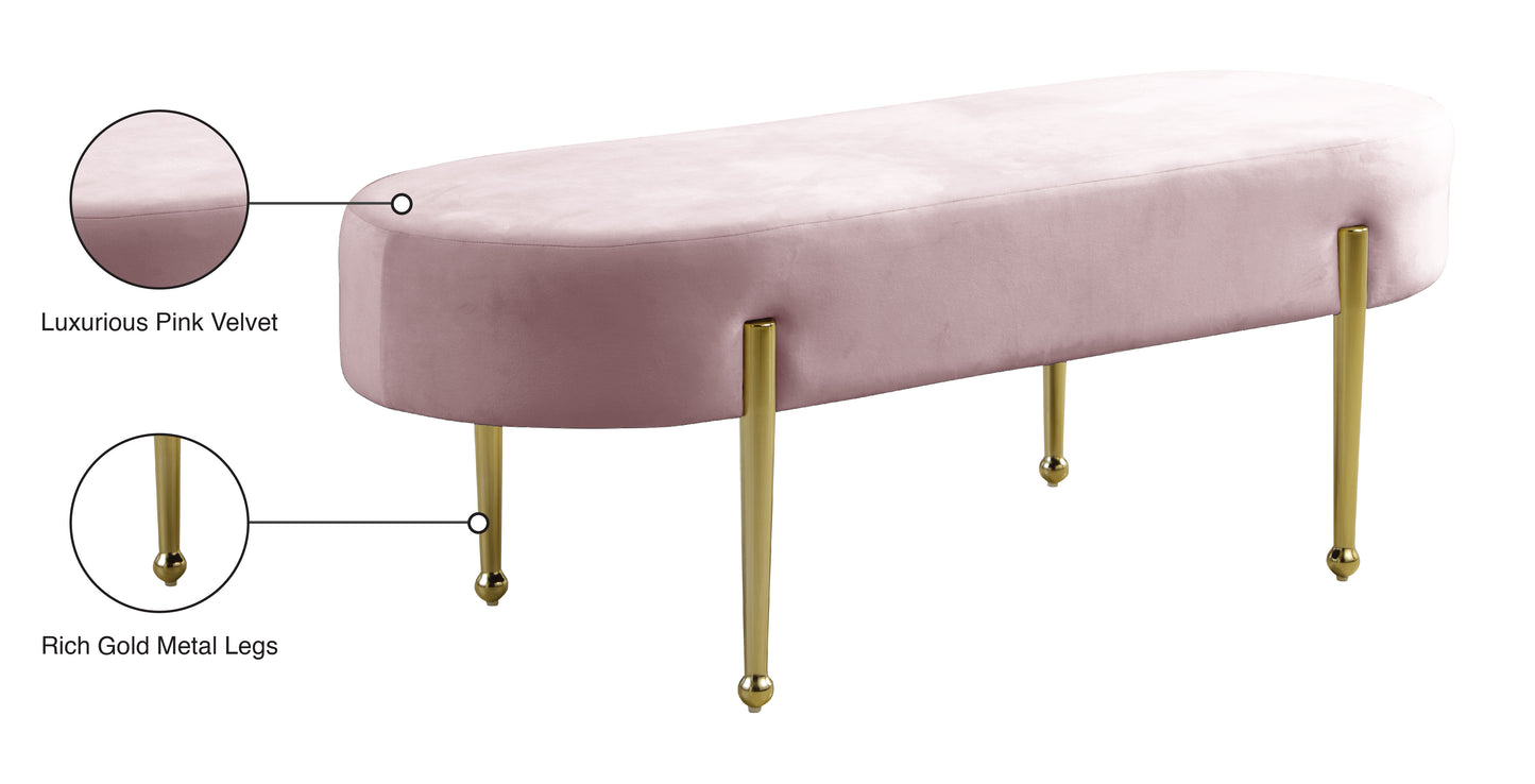 vector pink velvet bench pink