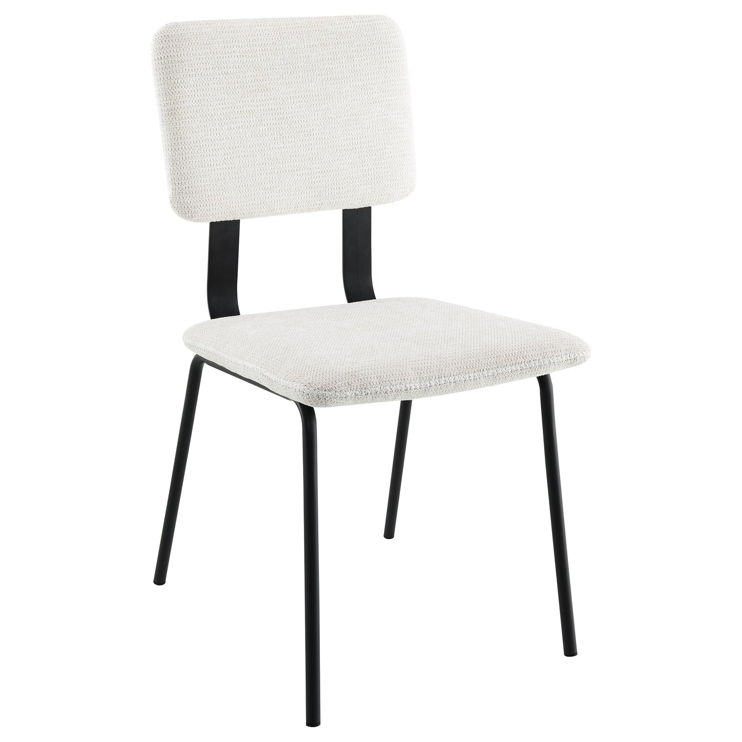 ashlyn fabric upholstered dining side chair white (set of 2)