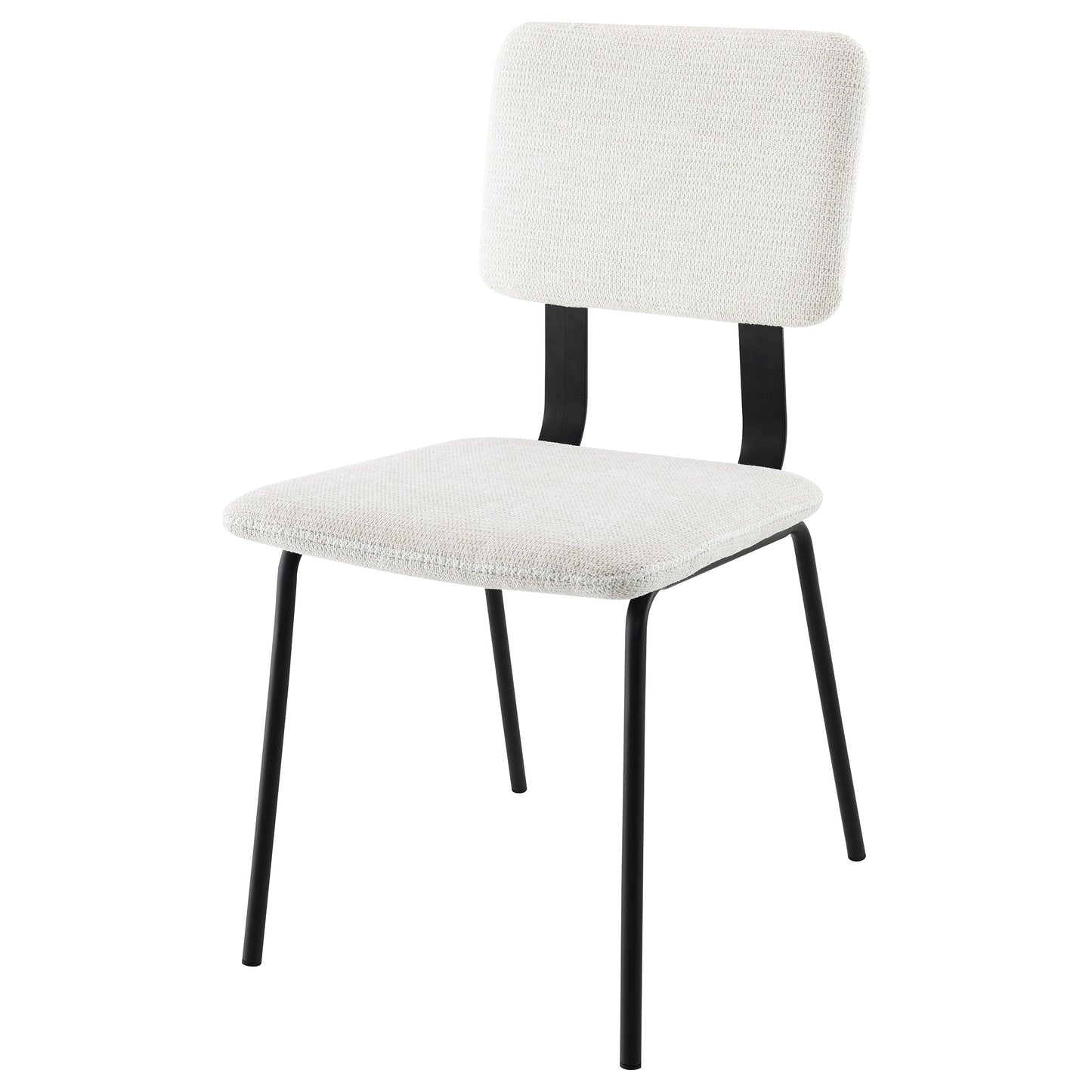 ashlyn fabric upholstered dining side chair white (set of 2)