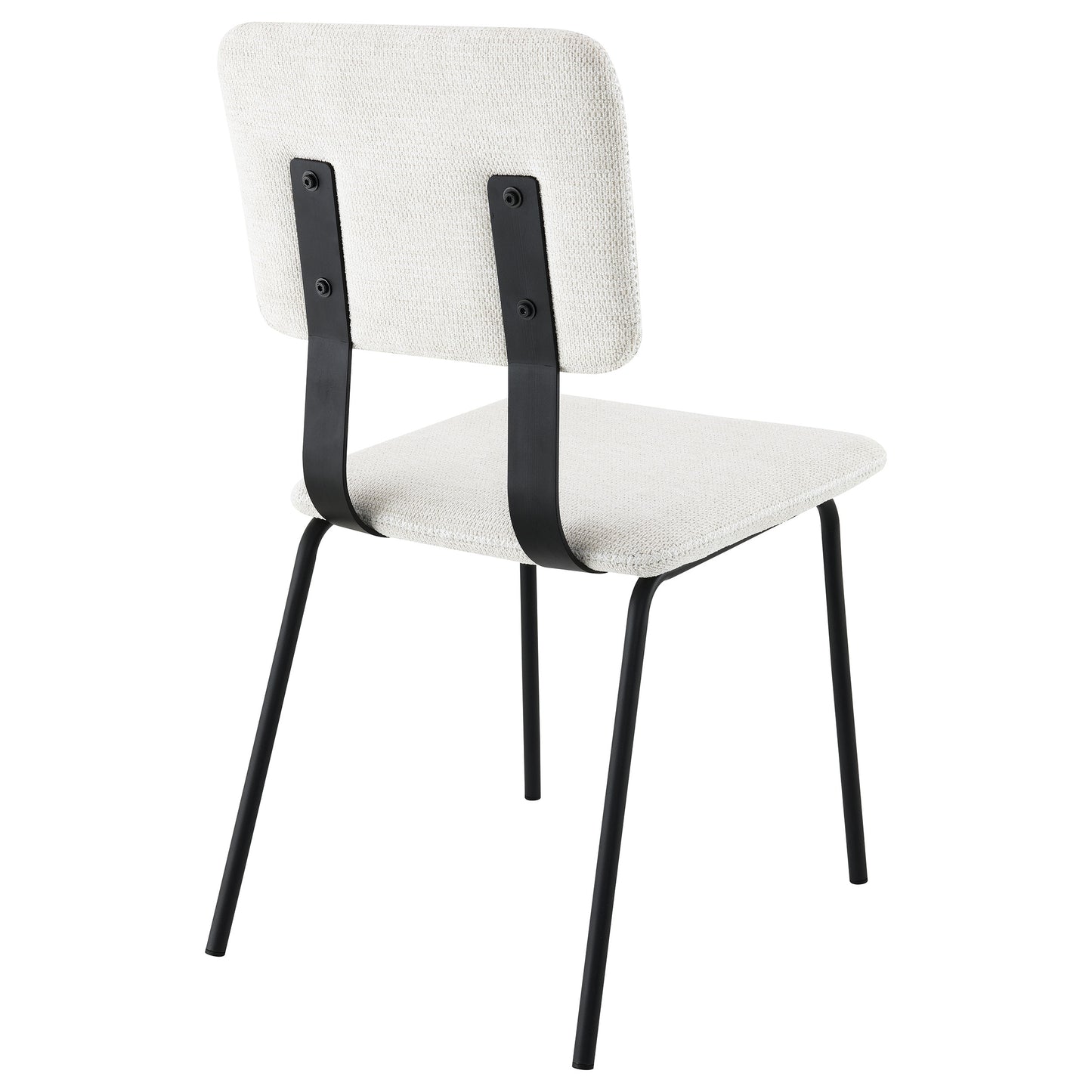 ashlyn fabric upholstered dining side chair white (set of 2)