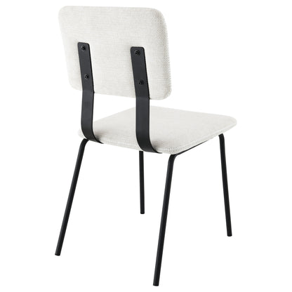 Ashlyn Fabric Upholstered Dining Side Chair White (Set of 2)