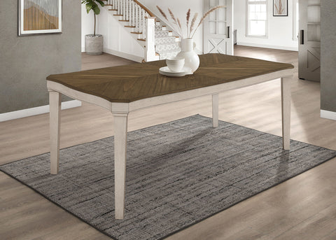 Klein Rectangular 79-inch Wood Dining Table Rustic CreamRustic Cream
