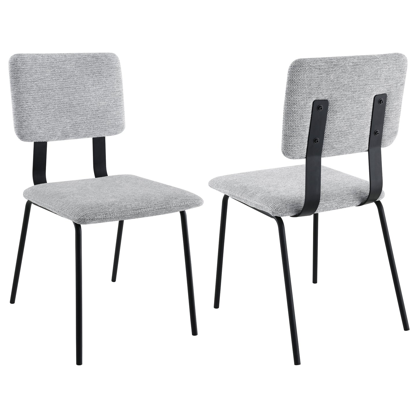 ashlyn fabric upholstered dining side chair grey (set of 2)