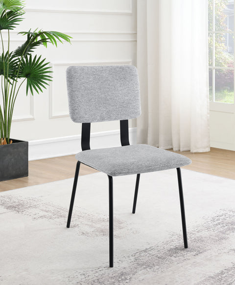 Barlow Fabric Upholstered Dining Side Chair Grey (Set of 2)Grey