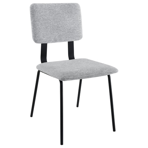 Barlow Fabric Upholstered Dining Side Chair Grey (Set of 2)Grey