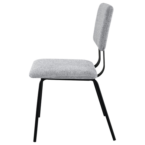 Barlow Fabric Upholstered Dining Side Chair Grey (Set of 2)Grey