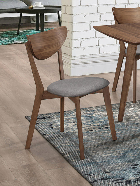 Cotswold Dining Side Chair Grey and Natural Walnut (Set of 2)Natural Walnut