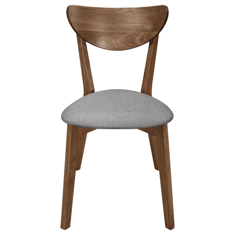 Cotswold Dining Side Chair Grey and Natural Walnut (Set of 2)Natural Walnut