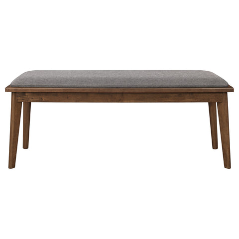 Cotswold Upholstered Dining Bench Grey and Natural WalnutNatural Walnut