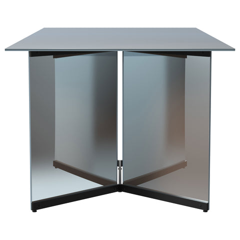 Dilleston 76-inch Rectangular Mirrored Dining Table SilverMirror