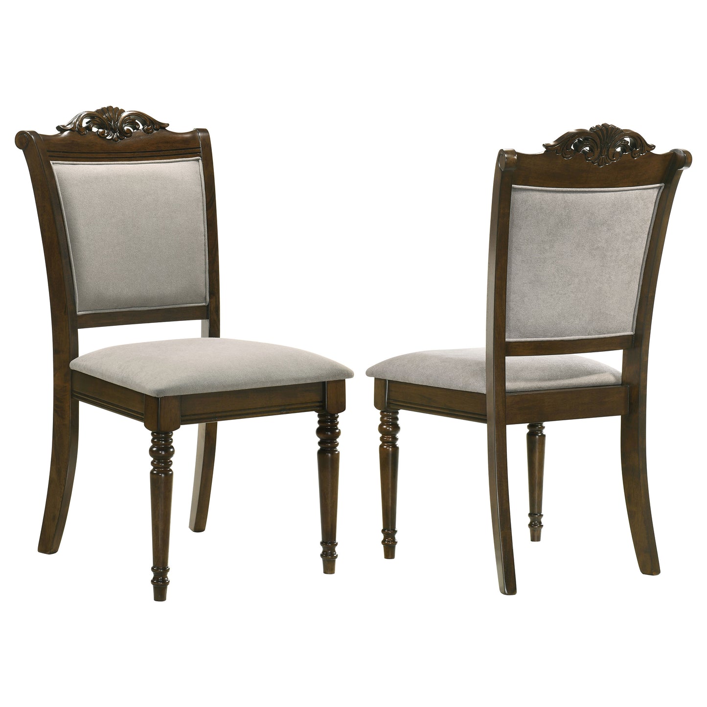 glenmark wood dining side chair chestnut (set of 2)