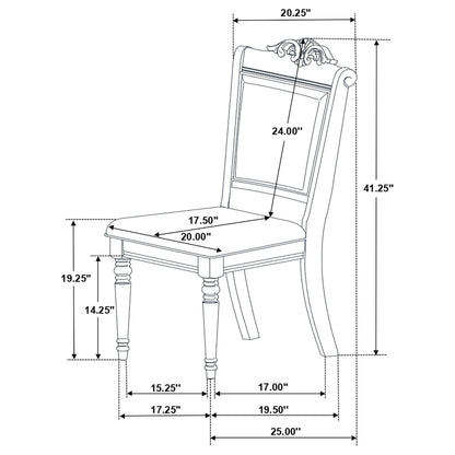 Glenmark Wood Dining Side Chair Chestnut (Set of 2)