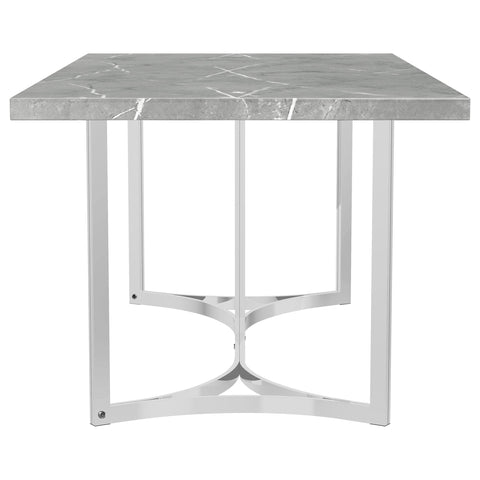 Laughton 72-inch Rectangular Dining Table Grey Faux MarbleGrey Faux Marble