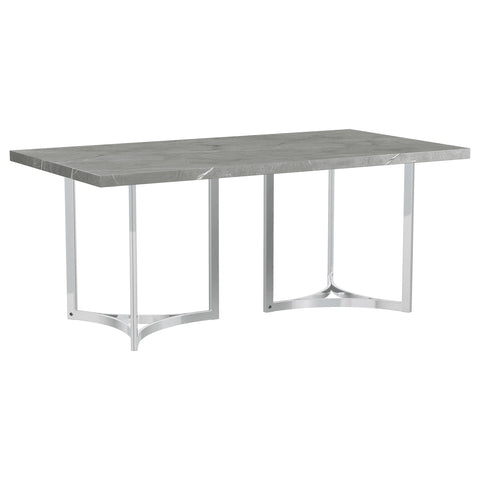 Laughton 72-inch Rectangular Dining Table Grey Faux MarbleGrey Faux Marble