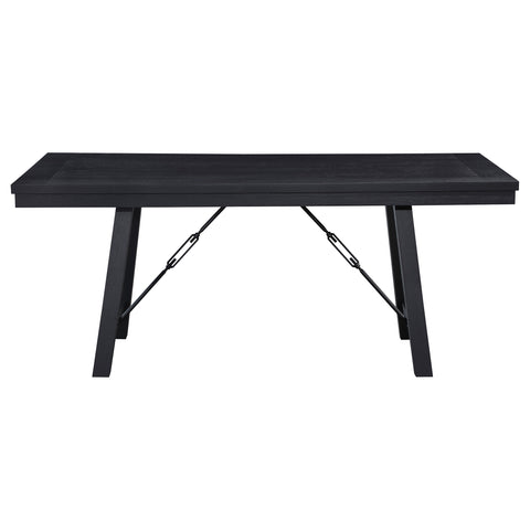 Laredo 5-piece Rectangular Trestle Dining Table Set BlackBlack