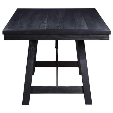 Laredo 5-piece Rectangular Trestle Dining Table Set BlackBlack