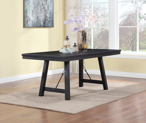 Laredo Rectangular 72-inch Wood Trestle Dining Table BlackBlack