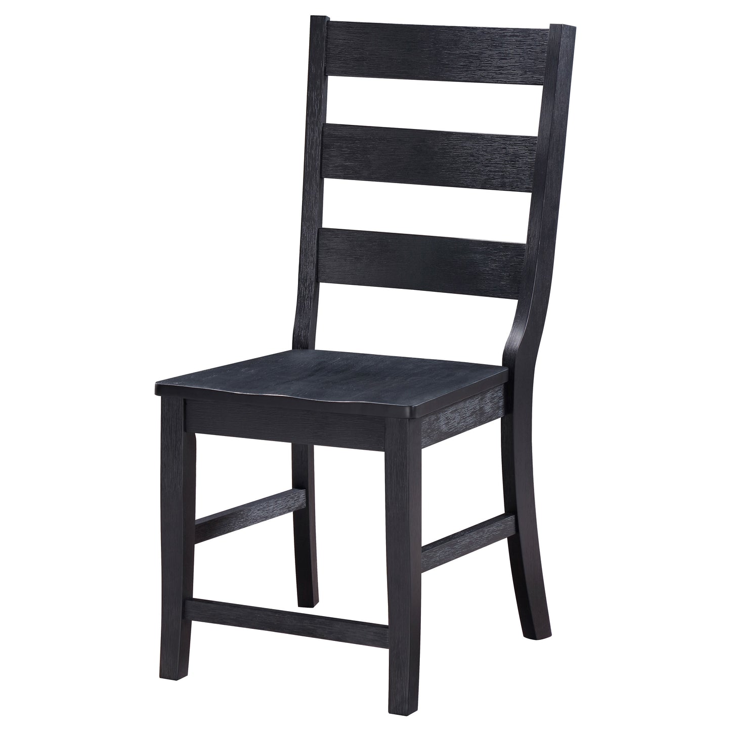 rilynn ladder back wood dining side chair black (set of 2)