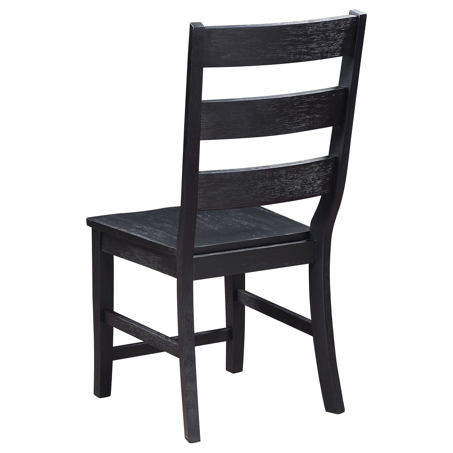 rilynn ladder back wood dining side chair black (set of 2)