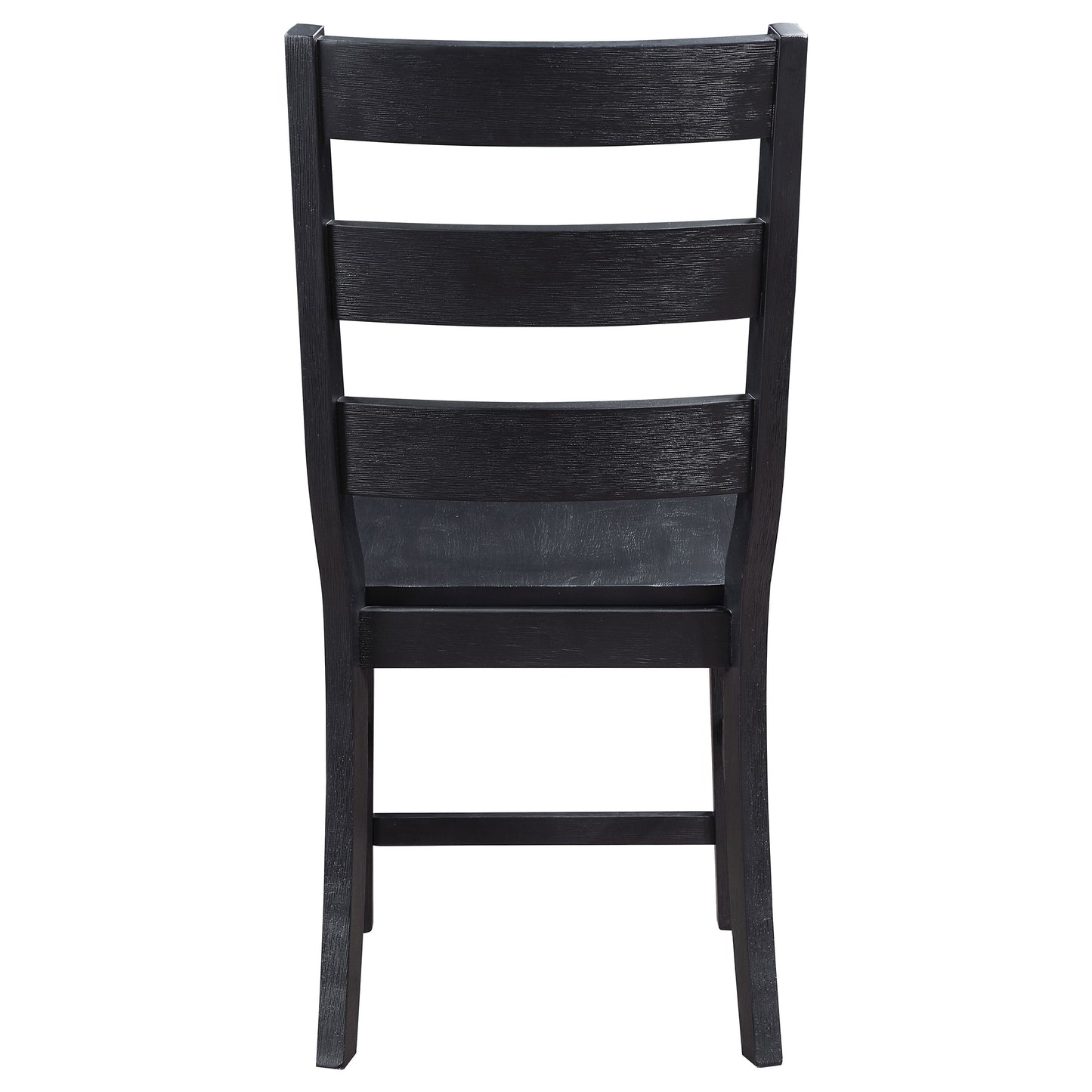 rilynn ladder back wood dining side chair black (set of 2)