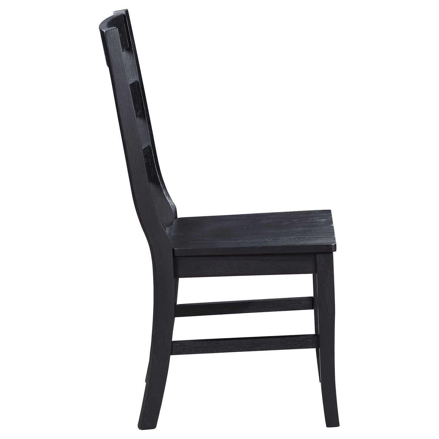 rilynn ladder back wood dining side chair black (set of 2)