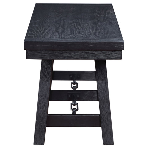 Laredo Wood Trestle Base Dining Bench BlackBlack