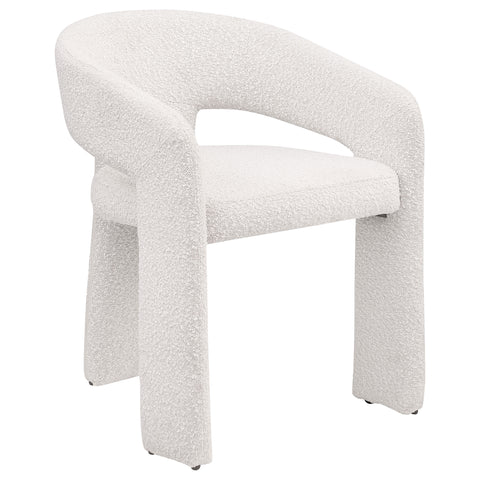 8" Boucle Upholstered Dining Side Chair Cream Cream