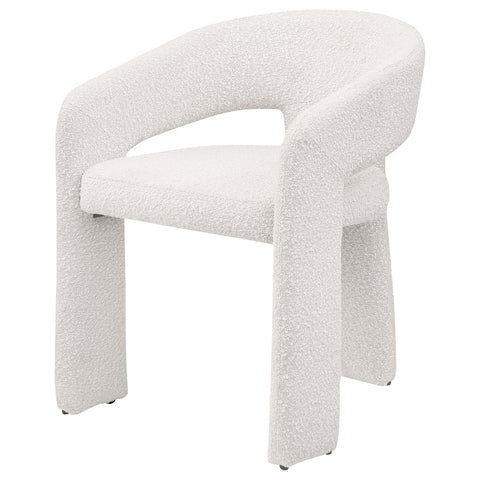8" Boucle Upholstered Dining Side Chair Cream Cream