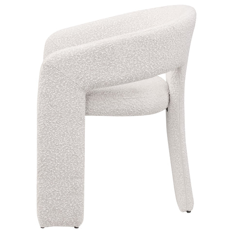 8" Boucle Upholstered Dining Side Chair Cream Cream