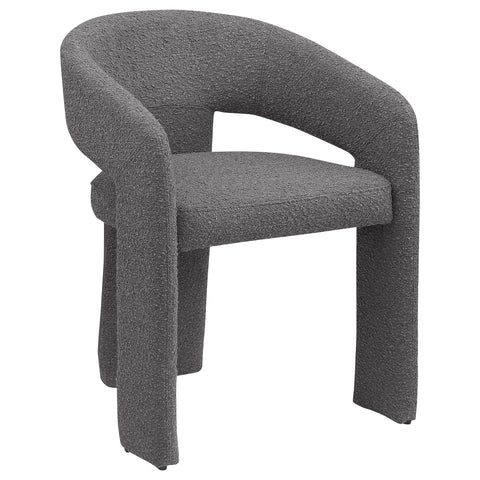 8" Boucle Upholstered Dining Arm Chair GreyGrey