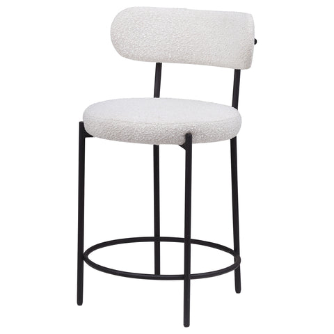 Lucien Boucle Upholstered Counter Chair Cream (Set of 2)Cream
