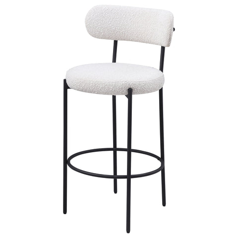 Lucien Boucle Upholstered Bar Chair Cream (Set of 2)Cream