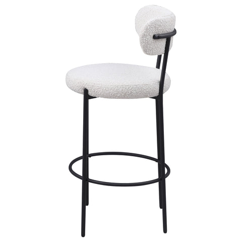 Lucien Boucle Upholstered Bar Chair Cream (Set of 2)Cream
