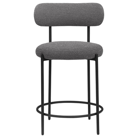 Lucien Boucle Upholstered Counter Chair Grey (Set of 2)Grey