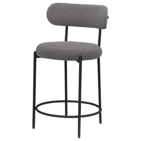 Lucien Boucle Upholstered Counter Chair Grey (Set of 2)Grey