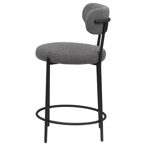 Lucien Boucle Upholstered Counter Chair Grey (Set of 2)Grey
