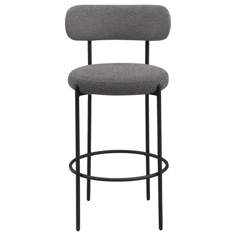 Lucien Boucle Upholstered Bar Chair Grey (Set of 2)Grey