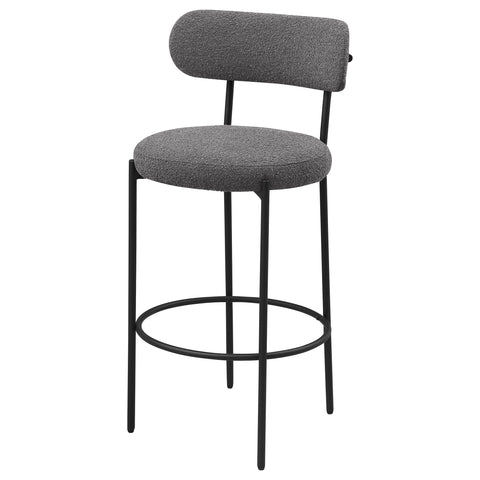 Lucien Boucle Upholstered Bar Chair Grey (Set of 2)Grey