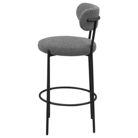 Lucien Boucle Upholstered Bar Chair Grey (Set of 2)Grey