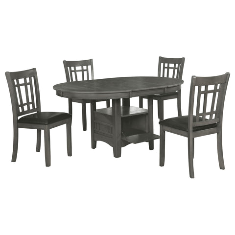 Simmons 5-piece Oval Extension Leaf Dining Set Medium GreyMedium Grey